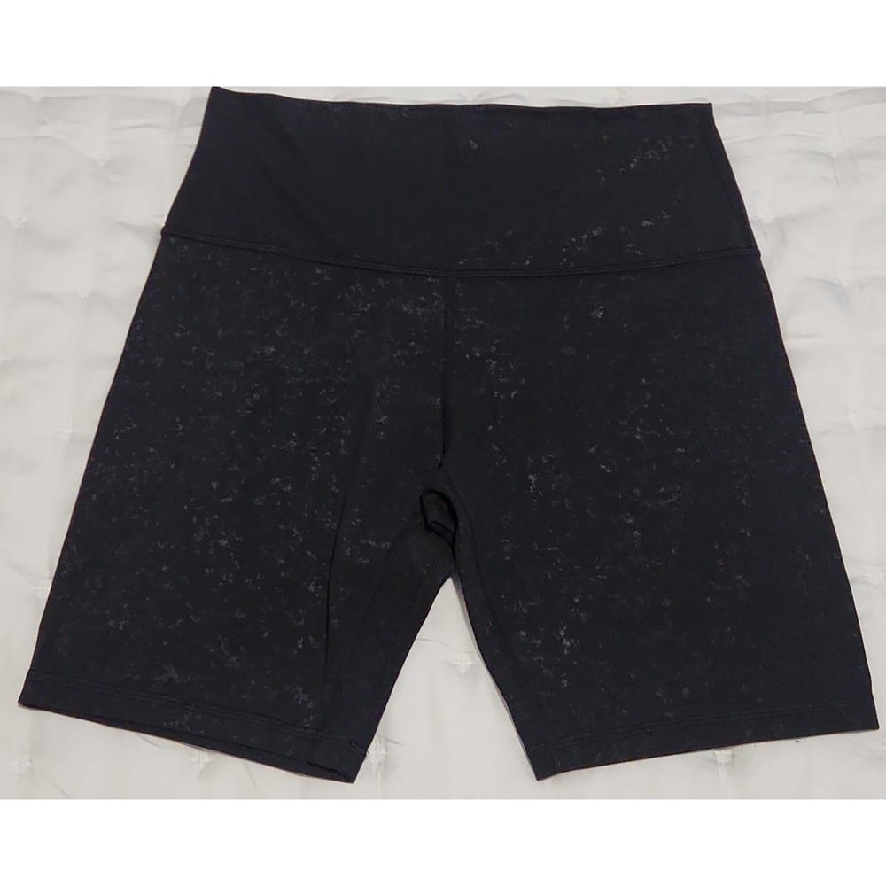 Lululemon Align HR Short 8" Women's 10 Black Speckled Biker Yoga Stretch